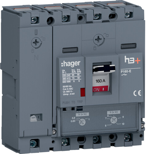 EFFEKTBRYTARE P160 TM 4P 160A 70kA