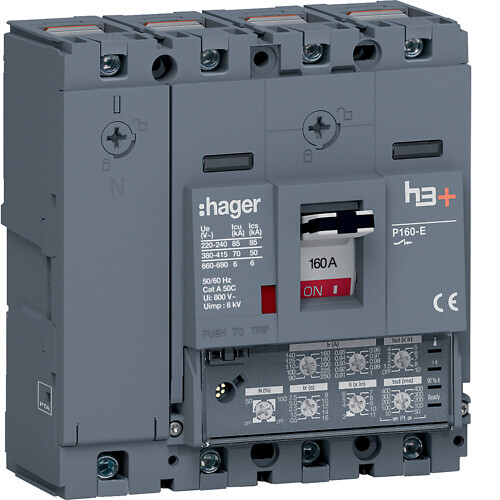 EFFEKTBRYTARE P160 LSI 4P 160A 70kA