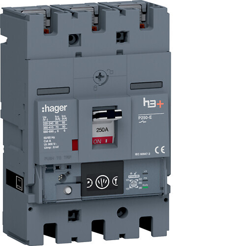 hager Effektbrytare p250 energy 3p 250a 70ka