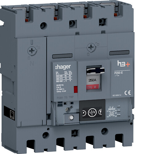 hager Mccb p250 energy 4p 250a 70ka