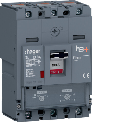 EFFEKTBRYTARE P160 TM 3P 100A 25kA