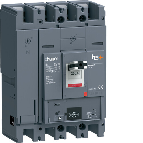 KOMPAKTIKATKAISIJA HAGER P630 ENERGY 4N 250A 110kA