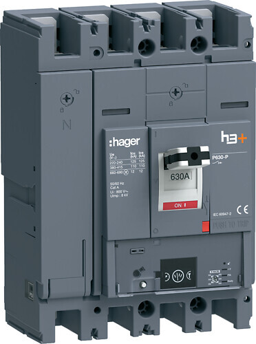 KOMPAKTIKATKAISIJA HAGER P630 ENERGY 4N 630A 110kA