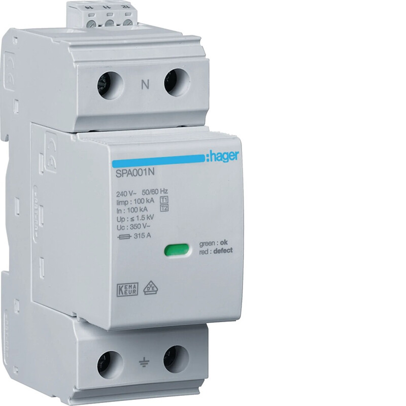 YLIJÄNNITESUOJA KIINTEISTÖ SPA180N T1+T2 1N N 1.5KV 100KA
