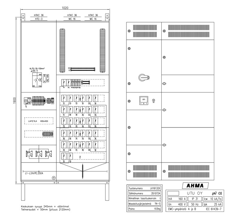 utu Kabelskåp e-mobility ahma lk16132x