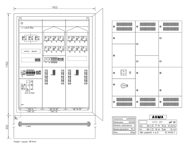 utu Cable cabinet e-mobility ahma ljk16316vx