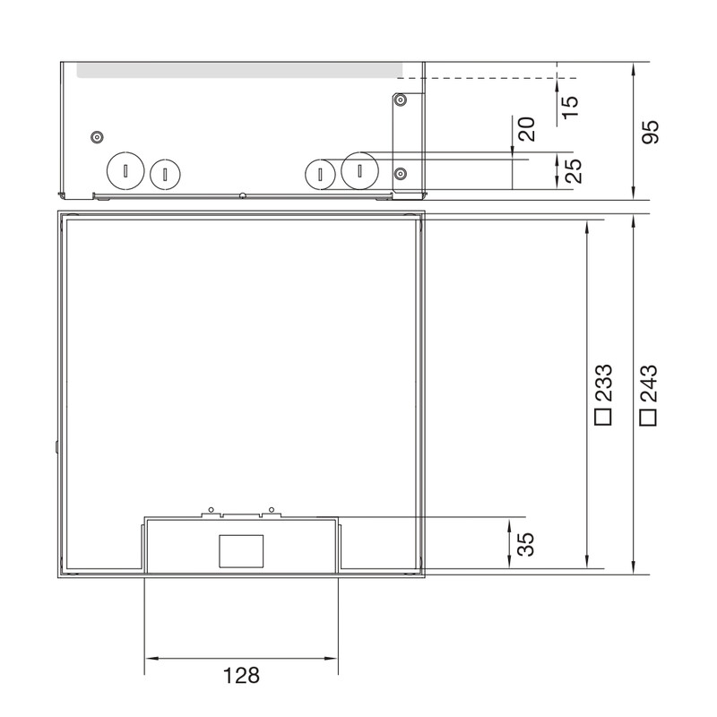 hager Floor box electraplan.ve-ee udkq12 fe 244x244x95 rst