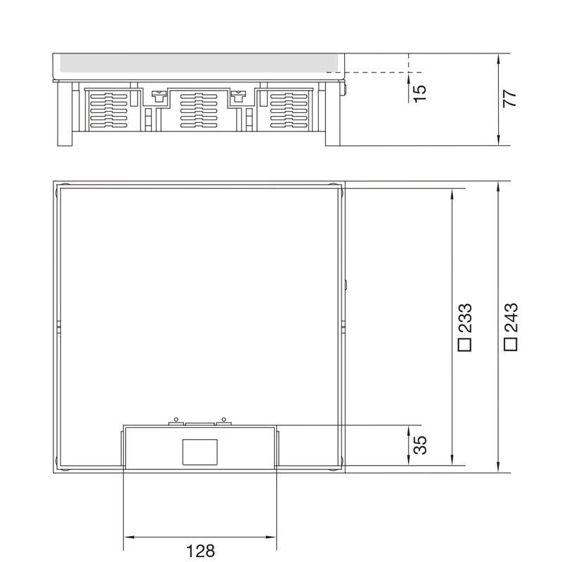 hager Floor box electraplan.ve-ee ekq120 rst 243x243 le 15mm