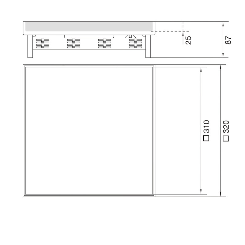 hager Golvdosa electraplan.ve-ee ekq160 rst 320x320 bl 25mm