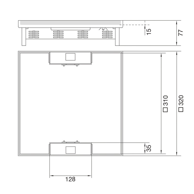 hager Floor box electraplan.ve-ee ekq160 rst 320x320 le 15mm