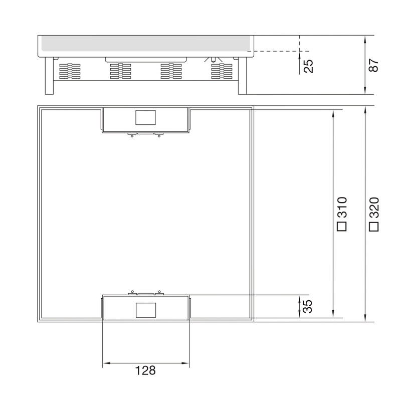 hager Floor box electraplan.ve-ee ekq160 rst 320x320 le 25mm
