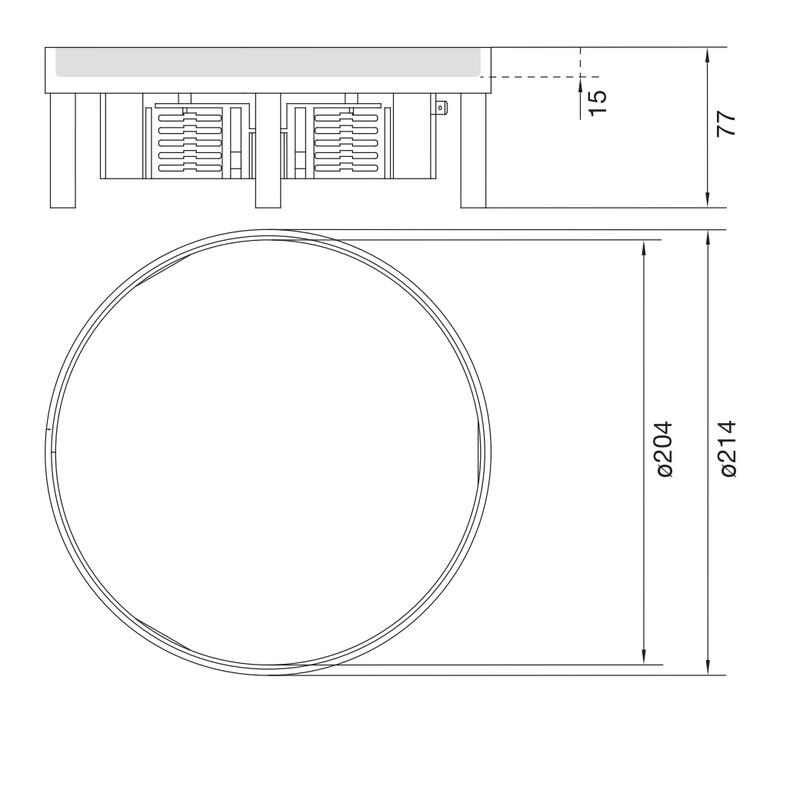 hager Golvdosa electraplan.ve-ee ekq060 rst d215 bl 15mm