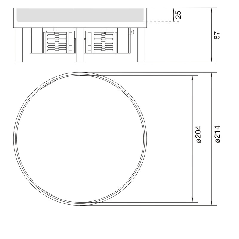 hager Golvdosa electraplan.ve-ee ekq060 rst d215 bl 25mm