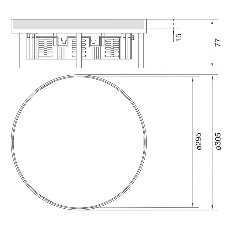 hager Golvdosa electraplan.ve-ee ekq120 rst d305 bl 15mm