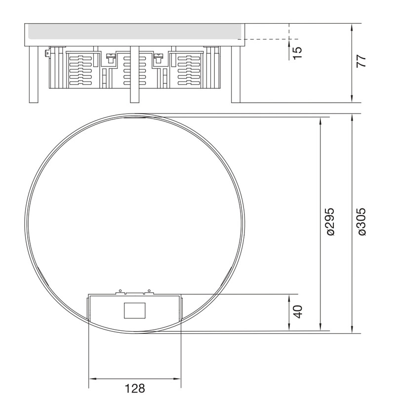 hager Floor box electraplan.ve-ee ekq120 rst d305 le 15mm