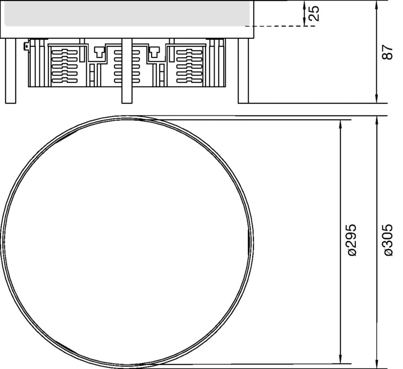 hager Golvdosa electraplan.ve-ee mkr120 mäss. d305 bl 25mm