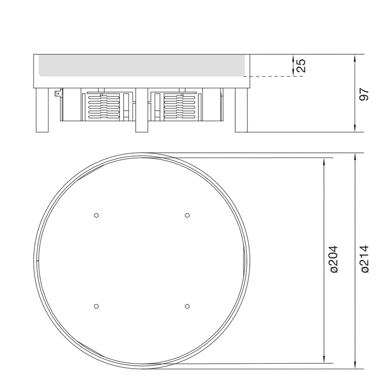 hager Golvdosa electraplan.ve-ee r06 rst d215 bl 25mm 20kn
