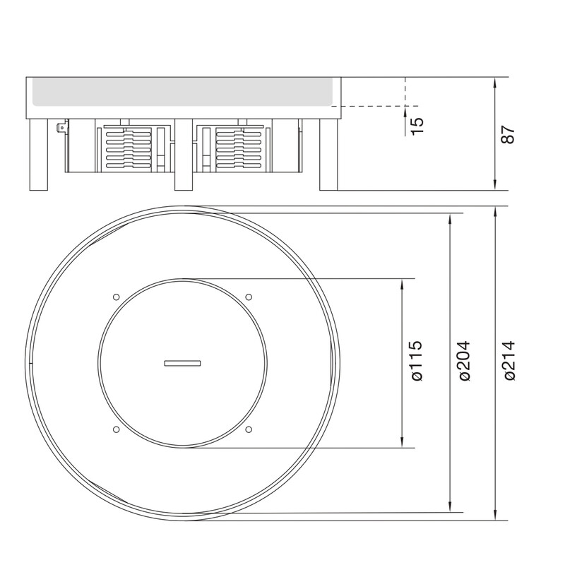 hager Floor box electraplan.ve-ee r06 rst d215 tm 15mm 20kn