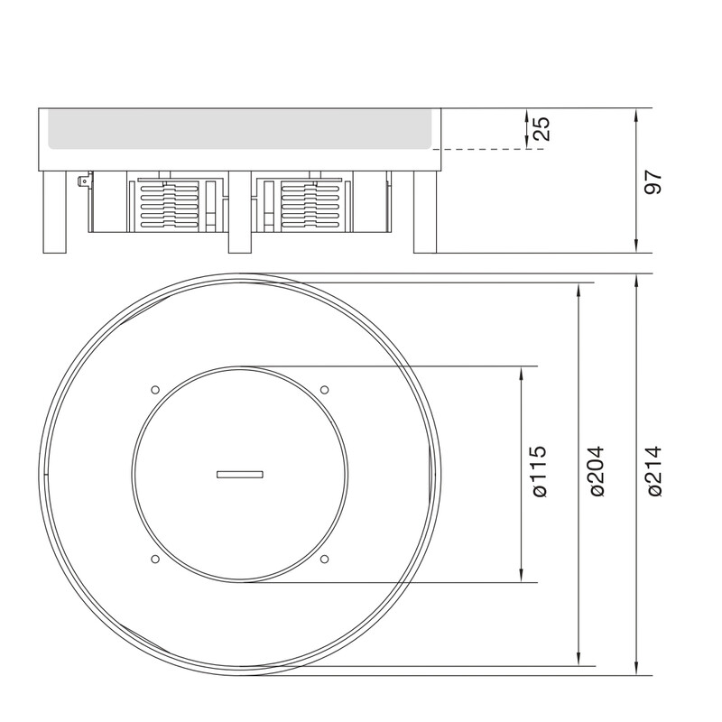 hager Golvdosa electraplan.ve-ee r06 rst d215 tm 25mm 20kn