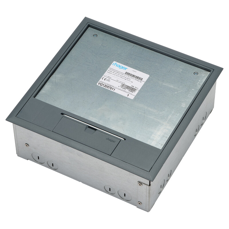 hager Floor box electraplan.ve-ee udkq12 pa 243x243x95 gray
