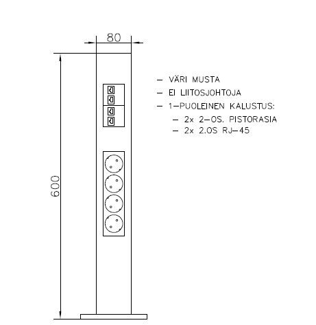 pajap Energy pole pajap prp-m440b 1-comp mini black