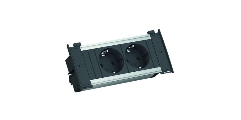 SOCKET-OUTLET PANEL KAPSA XS, 2 X SOCKET-OUTLET