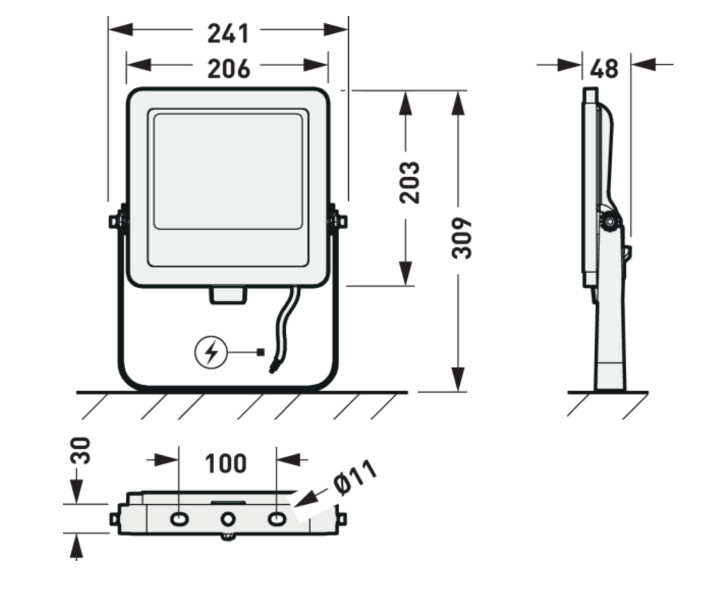 twenty3 Floodlight 2390 g2 ip65 5000lm asym 3/4k
