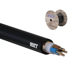COPPER POWER CABLE-HF NKT EXQJ 3X2,5/2,5 0,6/1 kV Dca
