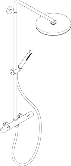 hansgrohe Showersystem hansgrohe 24229670 puro 260 fine blac