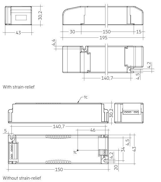 flinkenberg Ohjausyksikkö tridonic lc35w 24v bdw sc pre2 driver