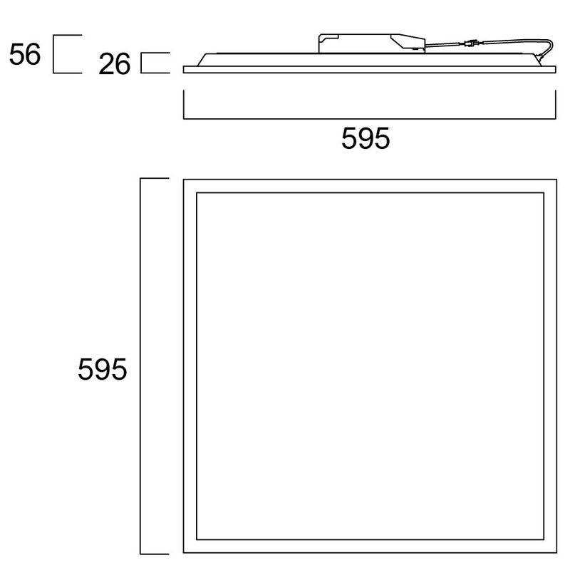 sylvania Modular luminaire start panel ip40 600 3800lm 830 ugr19 dali