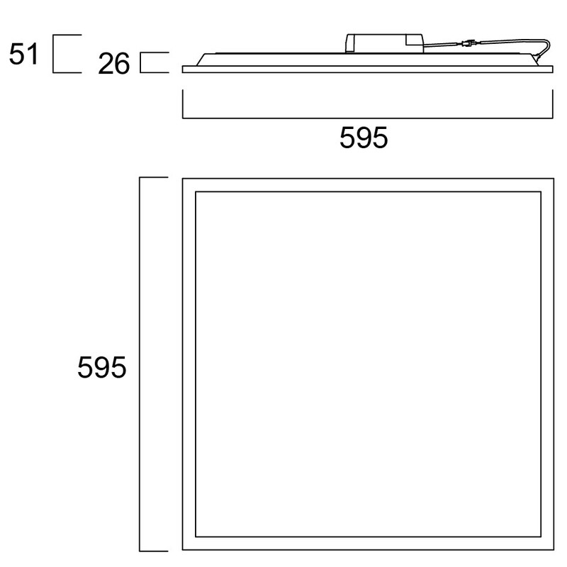 sylvania Modularmatur start panel led ip40 600 4000lm 840 ugr19