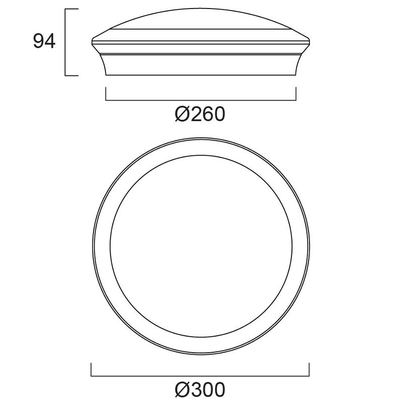 sylvania Påputs armatur start surface ip54 300mm 500-2000lm 830/840