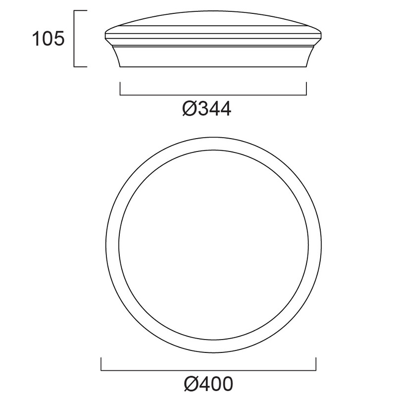 sylvania Påputs armatur start surface ip54 400mm 2500-4000lm 830/840