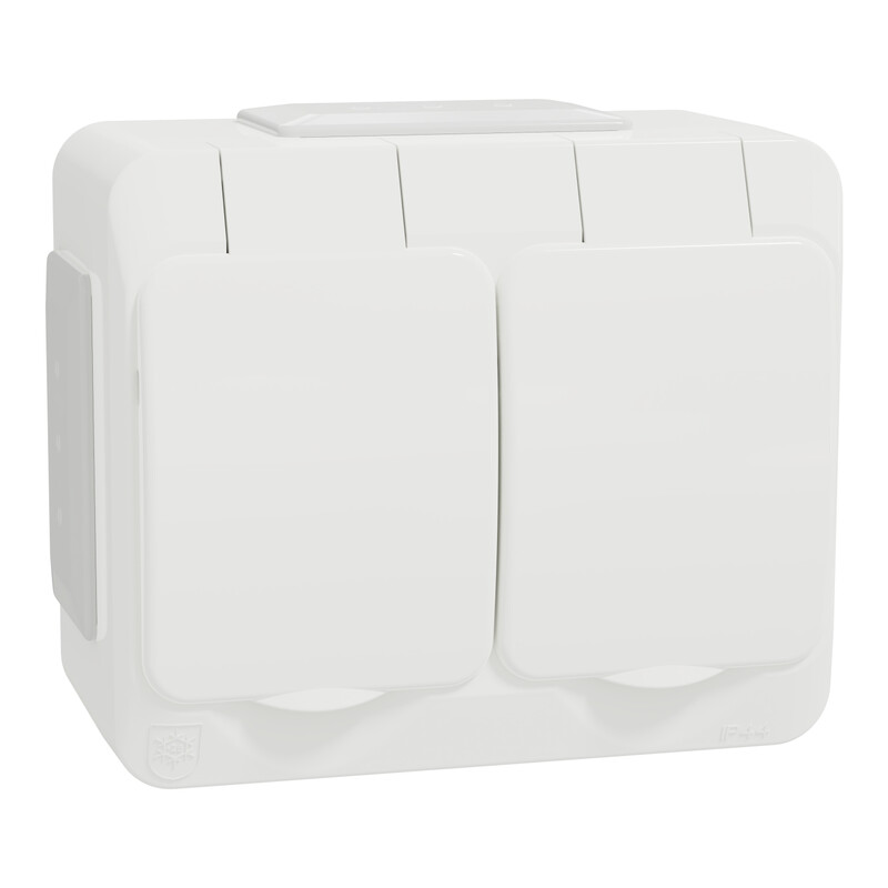 VÄGGUTTAG ARTIC 2S/16/IP44 VIT