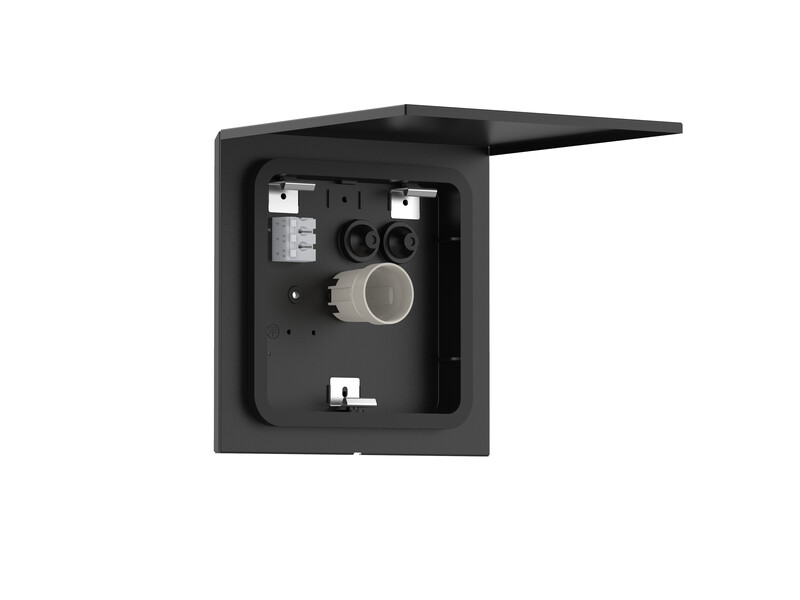 ledicon Number luminaire e27 ip44 alu/gl black