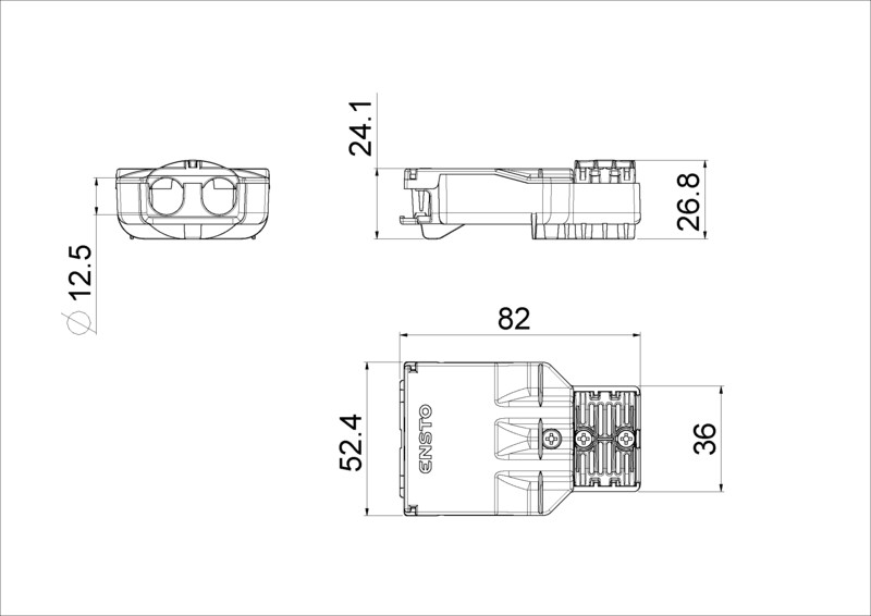 ensto Socket connection accessory strain relief 5p spring