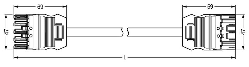 wago Kablage dali hf winsta hona/hane 5x2.5 mm2, 6m, vit
