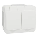 SOCKET OUTLET ARTIC 2S/16/IP44 1X SCREW WHITE DIY