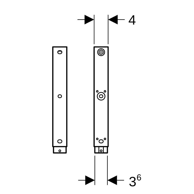 geberit Set of foot geberit duofix extension set 20cm