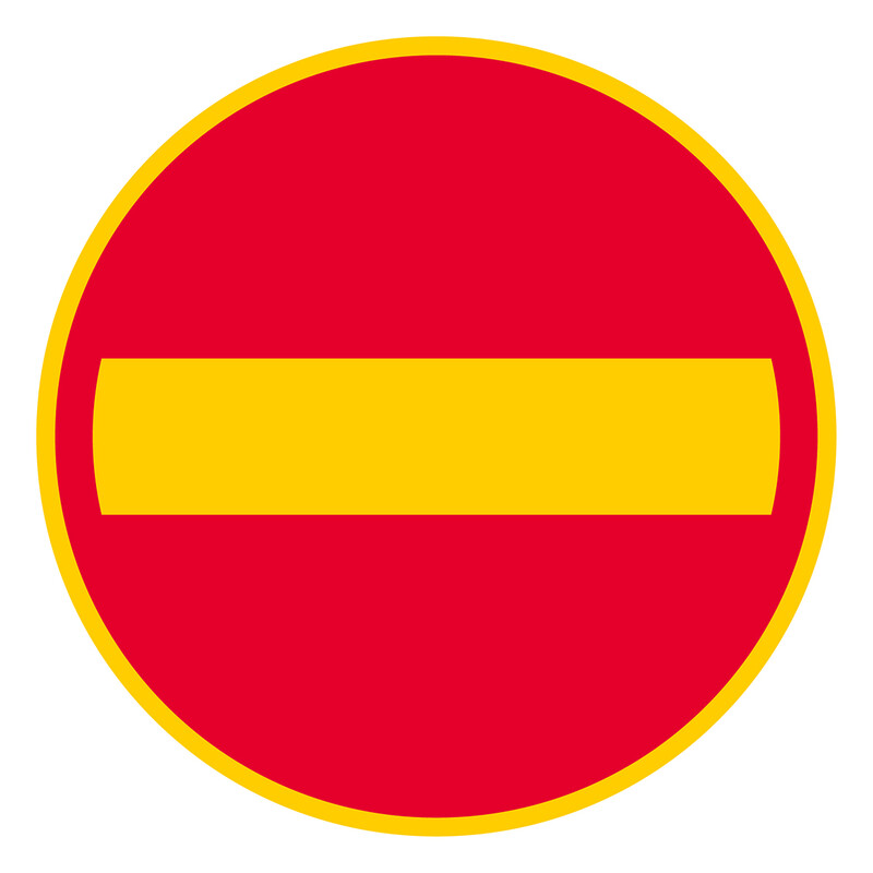 VÄGMÄRKE ENKELRIKTAD TRAFIK