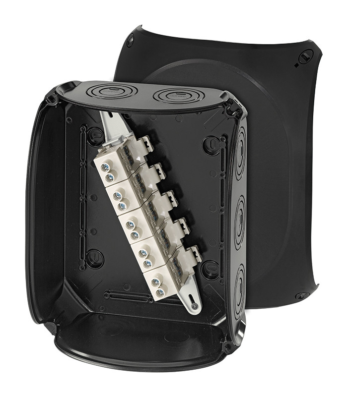 Junction box 5 pol stor 2,5mm² black