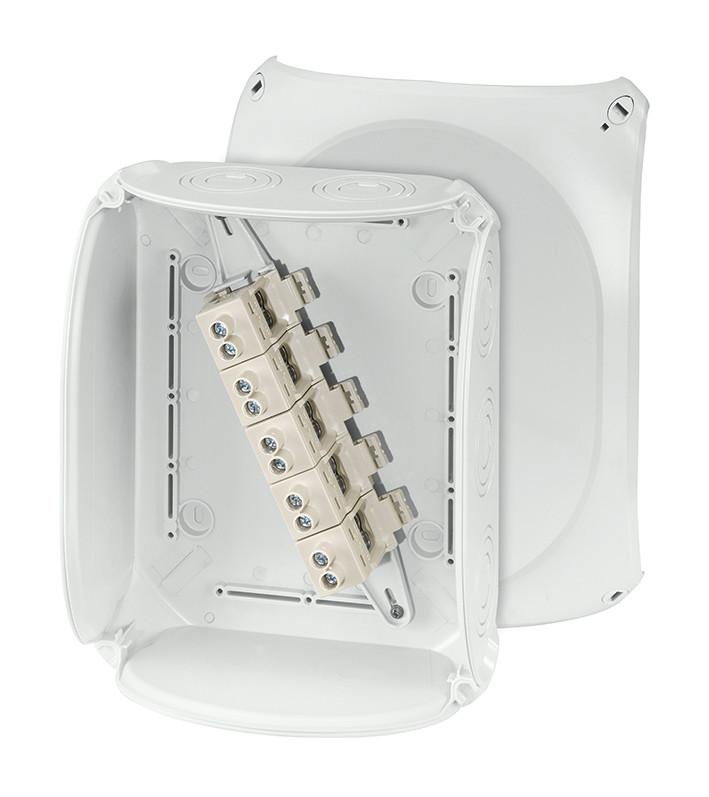 Junction box 5 pol 25mm² grey