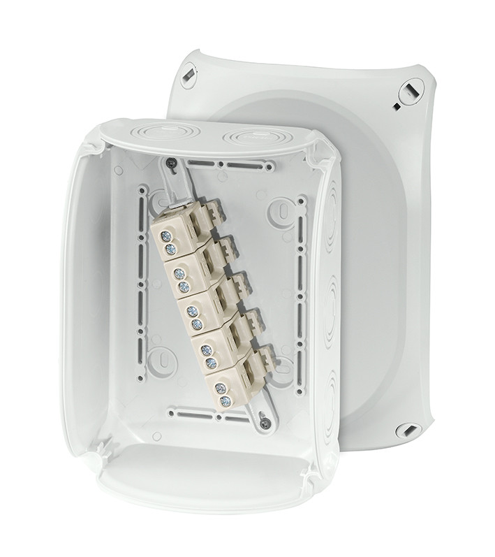 Junction box 5 pol stor 10mm² grey