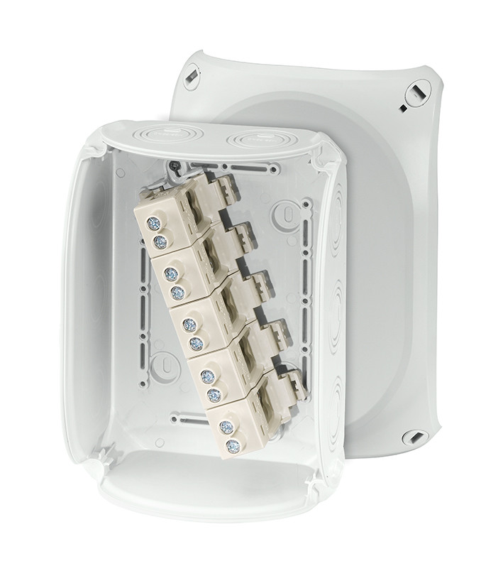 Junction box 5 pol 16mm² grey