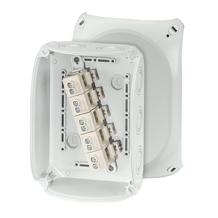 Junction box 5 pol 10mm² grey