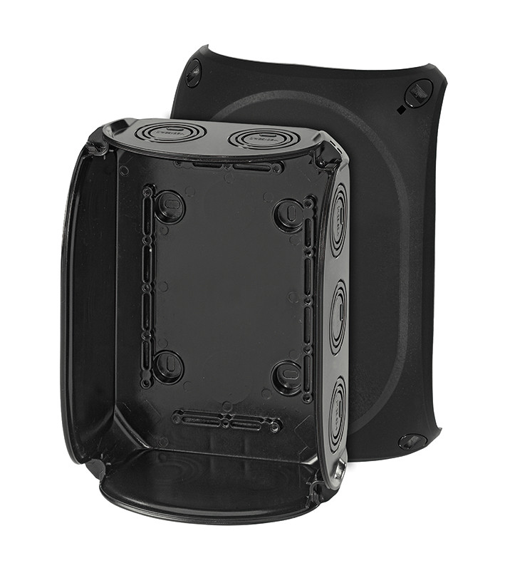 Junction box without clamps, black