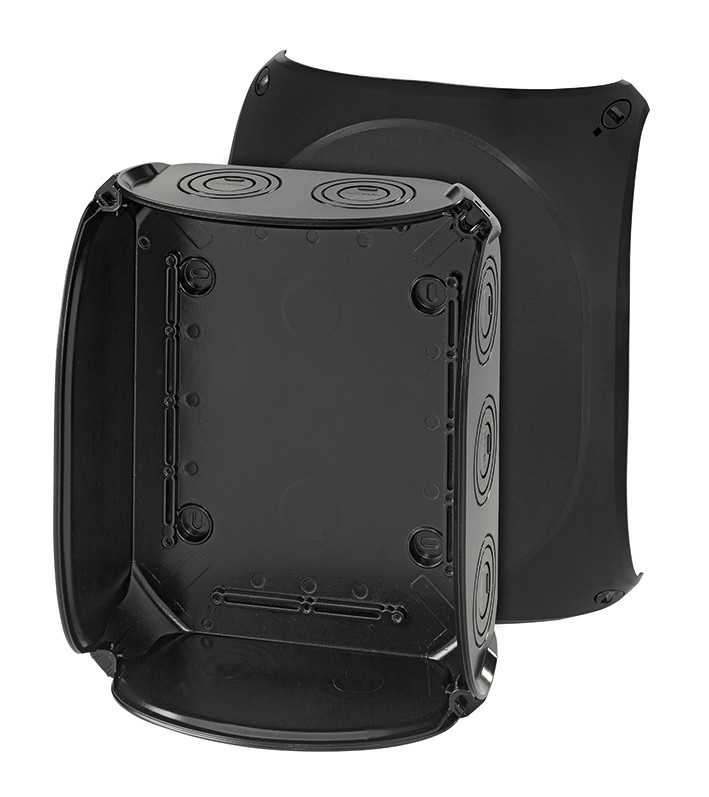 Junction box without clamps, black