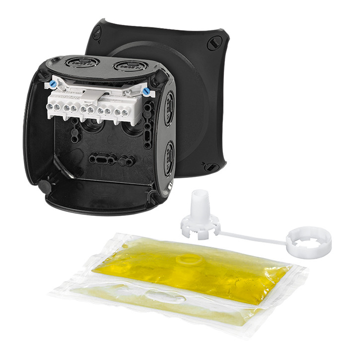 JUNCTION BOX GELFILLED 4MM2 BLACK