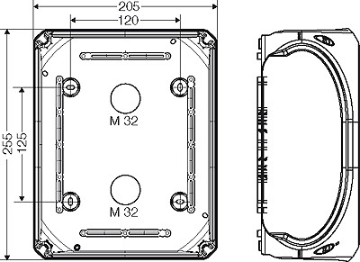 hensel Kopplingsdosa enycase kf 2500 c ip66/ip67 mu pc-hf
